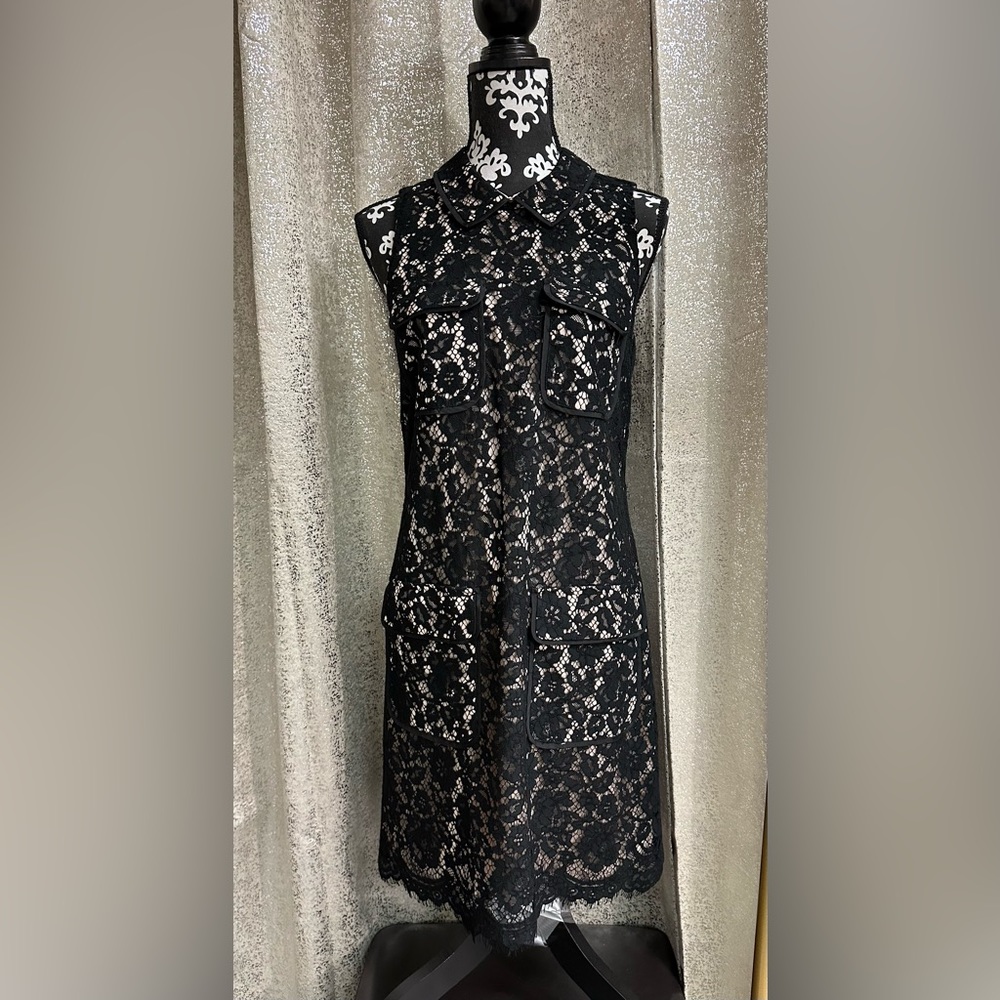 J. Crew Black Lace Dress Sz 4
